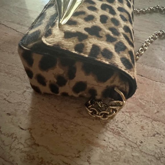DVF Genuine Cowhide  Leather Mini Lip Bag Animal Removable Chain Shoulderstrap - Picture 2 of 16
